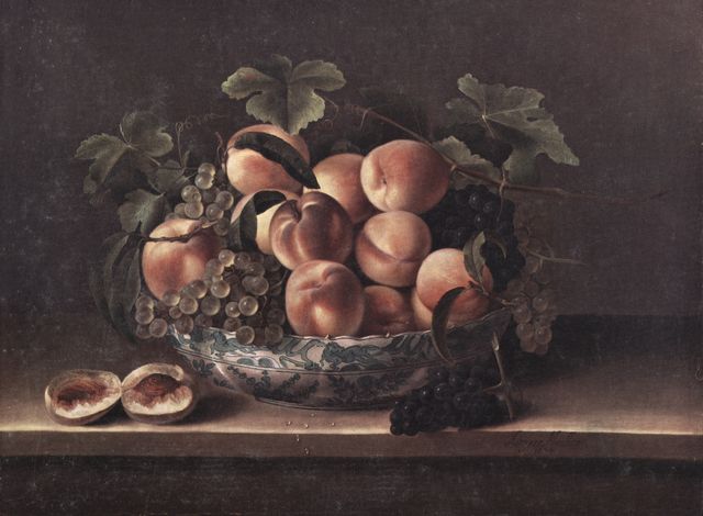 Anonimo — Louise Moillon. Still Life with Peaches and Grapes — insieme